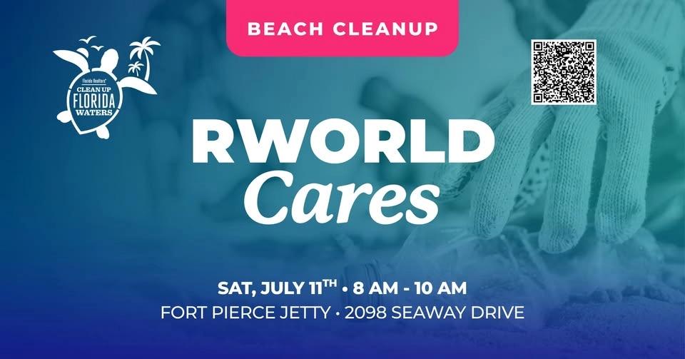 2026 RWorld Cares Beach Cleanup! Fort Pierce Jetty