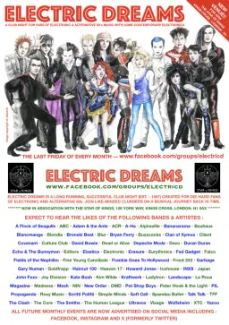 ELECTRIC DREAMS (electronic / alternative music club night)