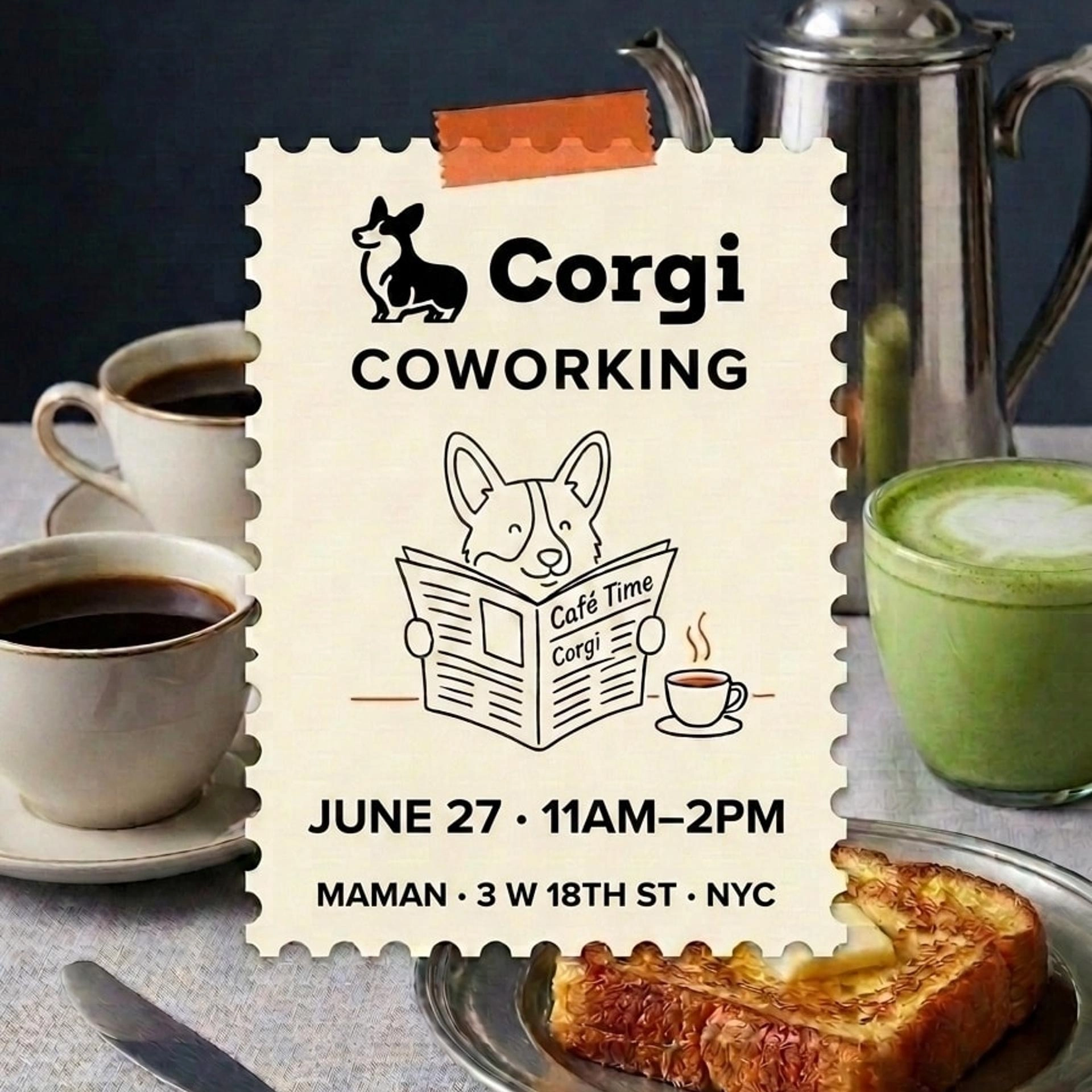 Corgi ☕️ NYC: Coworking + Coffee