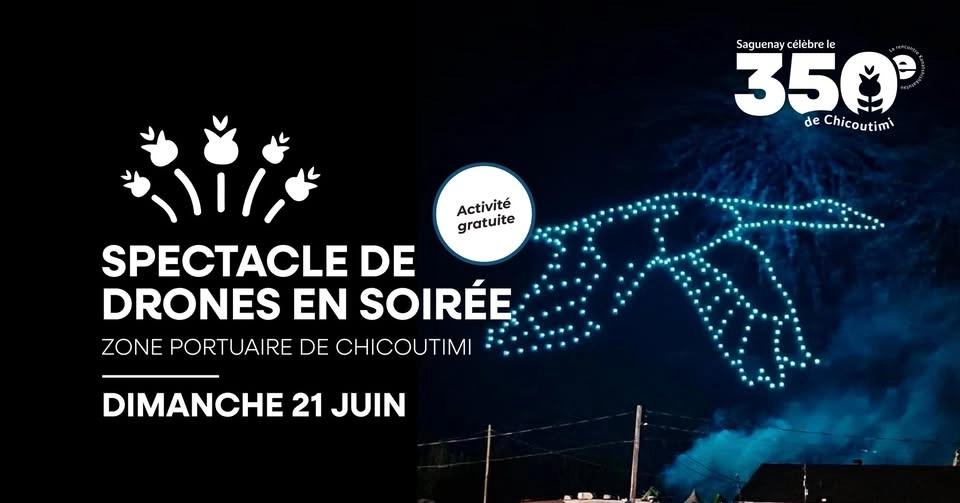 Spectacle de drones pour l'ouverture du 350e