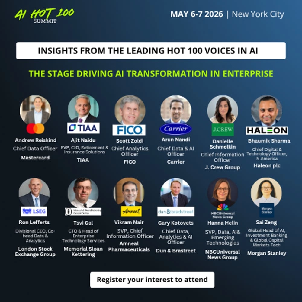 2026 AI Hot 100 Summit - May 6-7, 2026 (Startup Ticket)