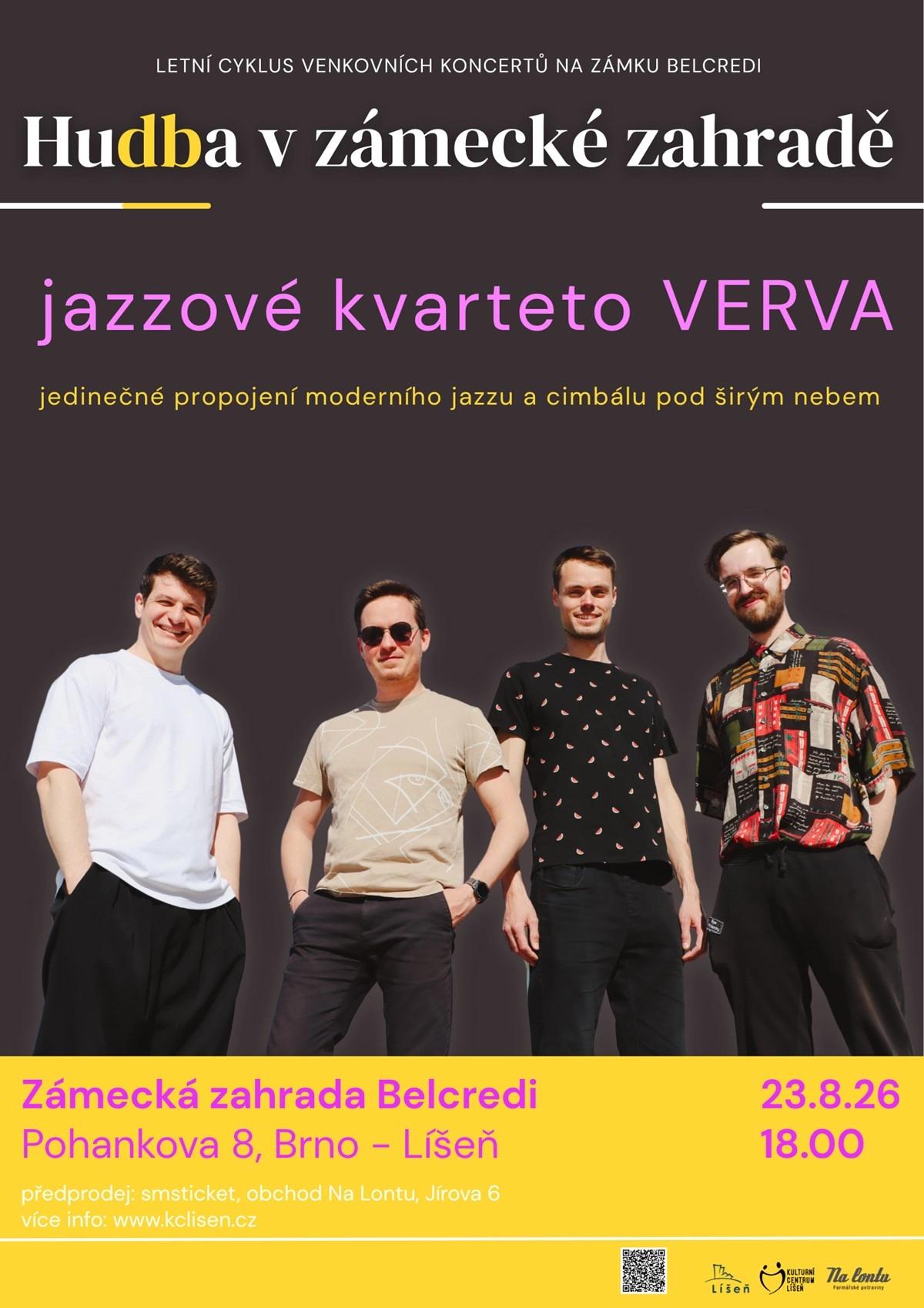 Hudba v zámecké zahradě: Jazzové kvarteto VERVA
