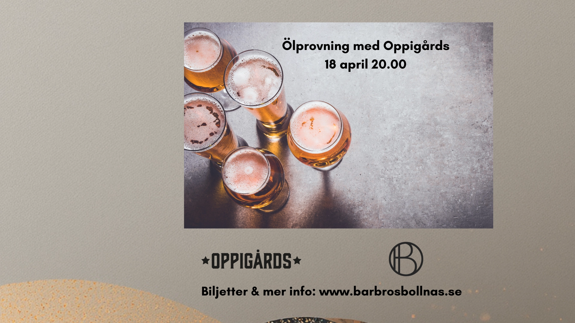 Ölprovning med Oppigårds bryggeri