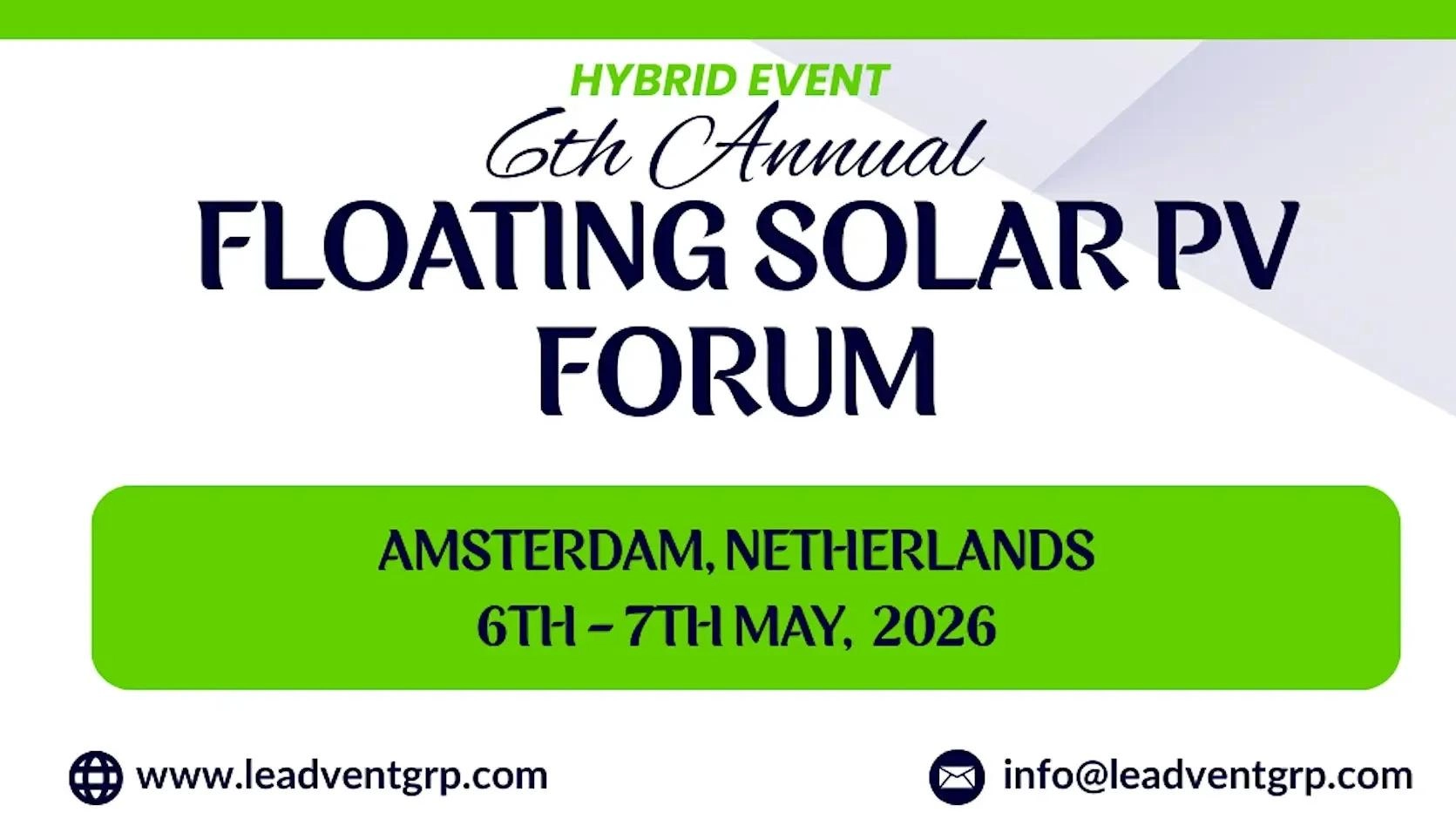 6th Annual Floating Solar PV Forum
