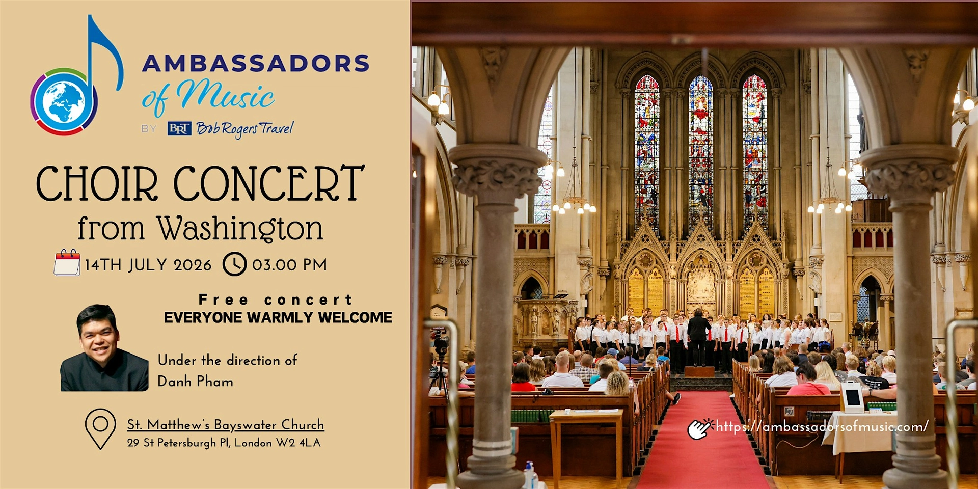 Washington Ambassadors of Music Choir Live at St Matthew's Bayswater Church