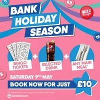 Bank Holiday Season - Buzz Bingo Coatbridge 09/05