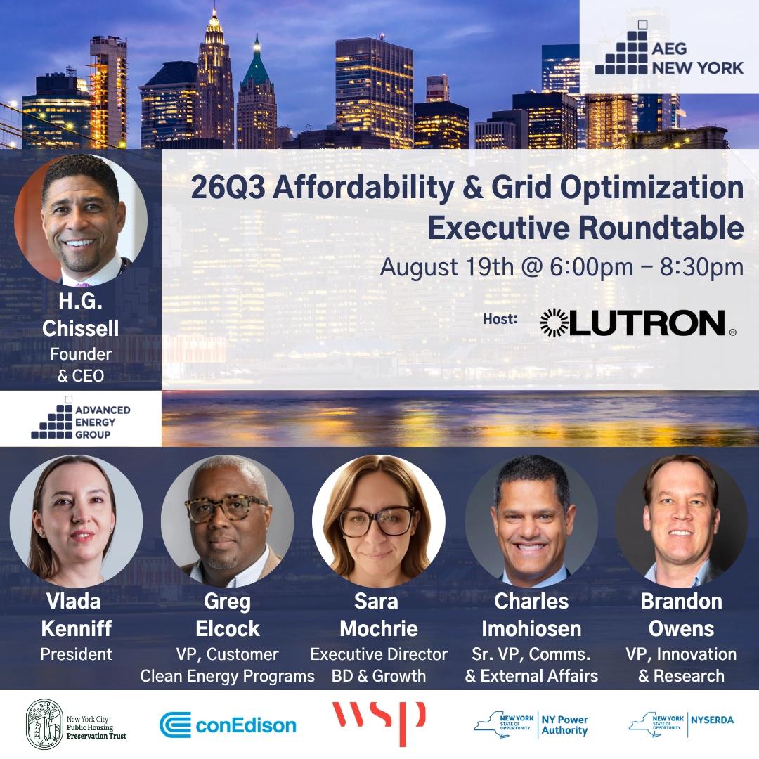 26Q3 New York Executive Roundtable: Affordability & Grid Optimization