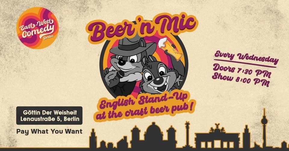 Beer 'n Mic: English stand-up with 8 comedians! 01.07.26
