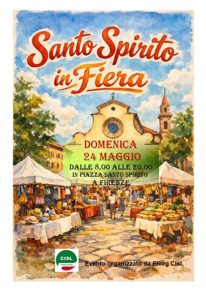 FIERA IN PIAZZA SANTO SPIRITO A FIRENZE - DOMENICA 24 MAGGIO
