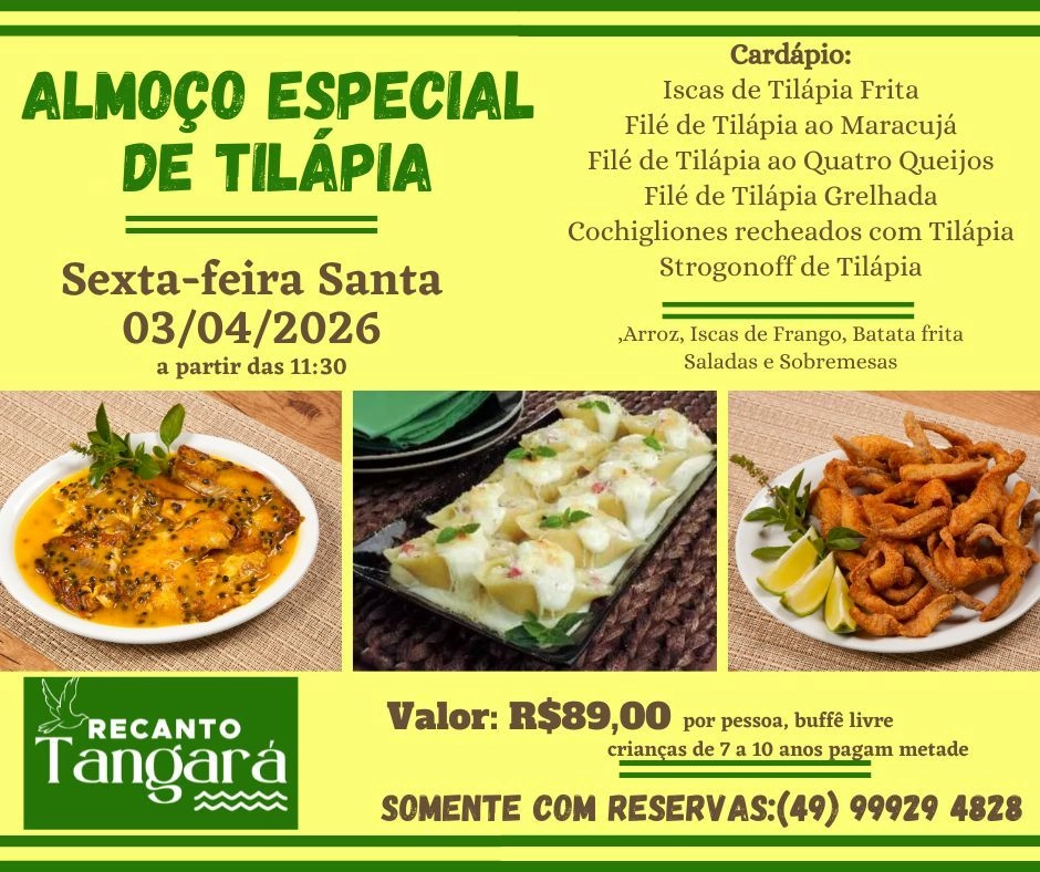 Almoço especial da Sexta-feira Santa