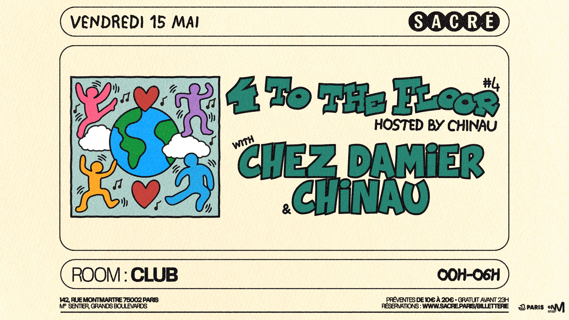 Sacré présente : 4 To The Floor #4 by Chinau with Chez Damier