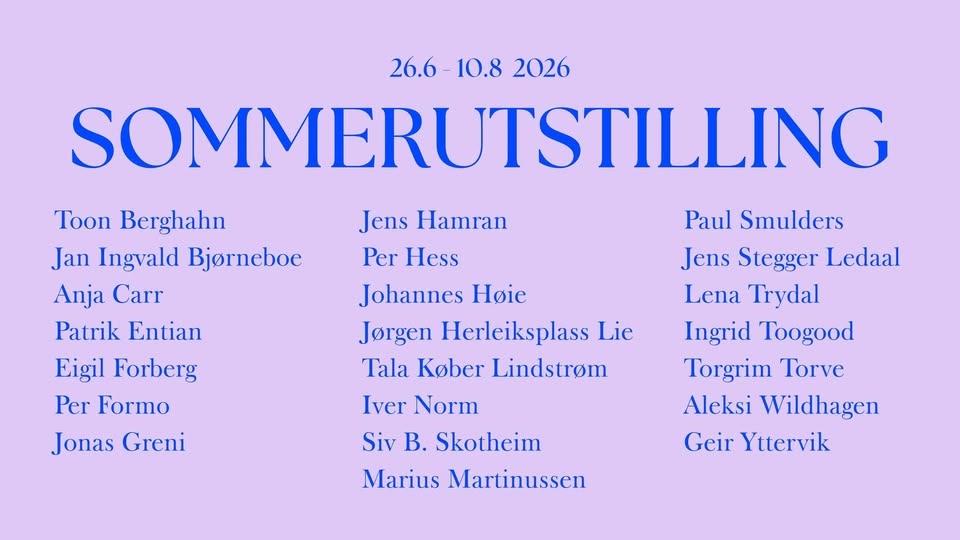 Utstillingsåpning: Sommerutstilling 2026
