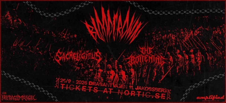 Bloodcrown + The Rottening + Sacreligious Live @Klubb Fredagsmangel