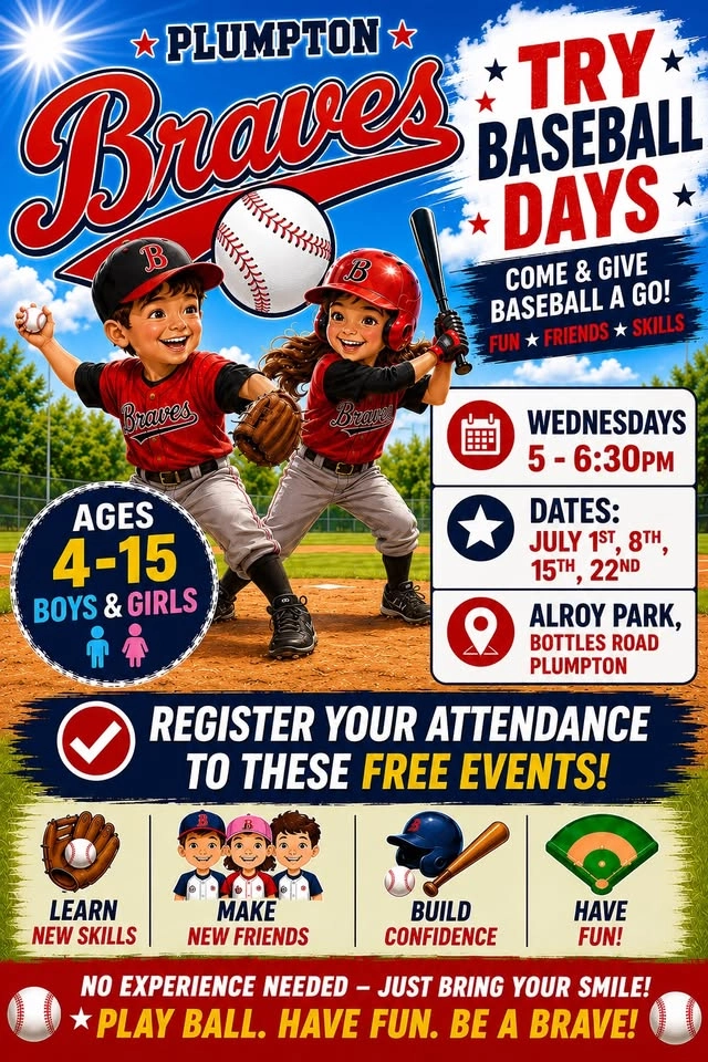FREE EVENT - Plumpton Braves try baseball nights