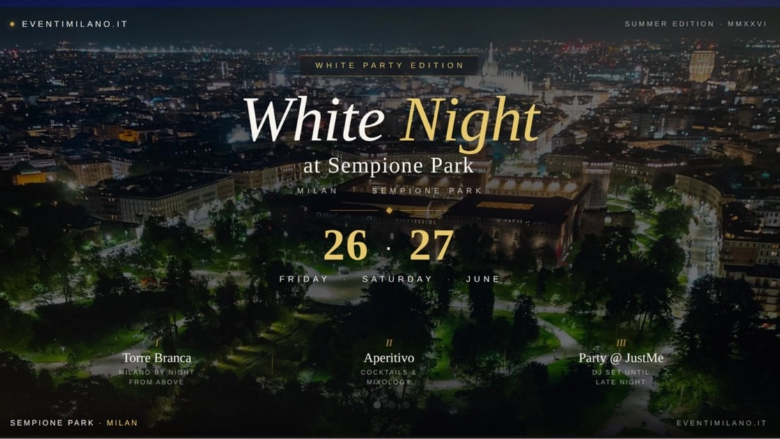 White Party at Sempione Park - Aperitif, Terrace Party & Torre Branca Experience