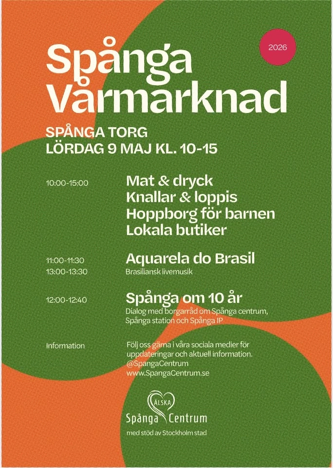 Spånga Vårmarknad Lördag 9 Maj Kl: 10-15