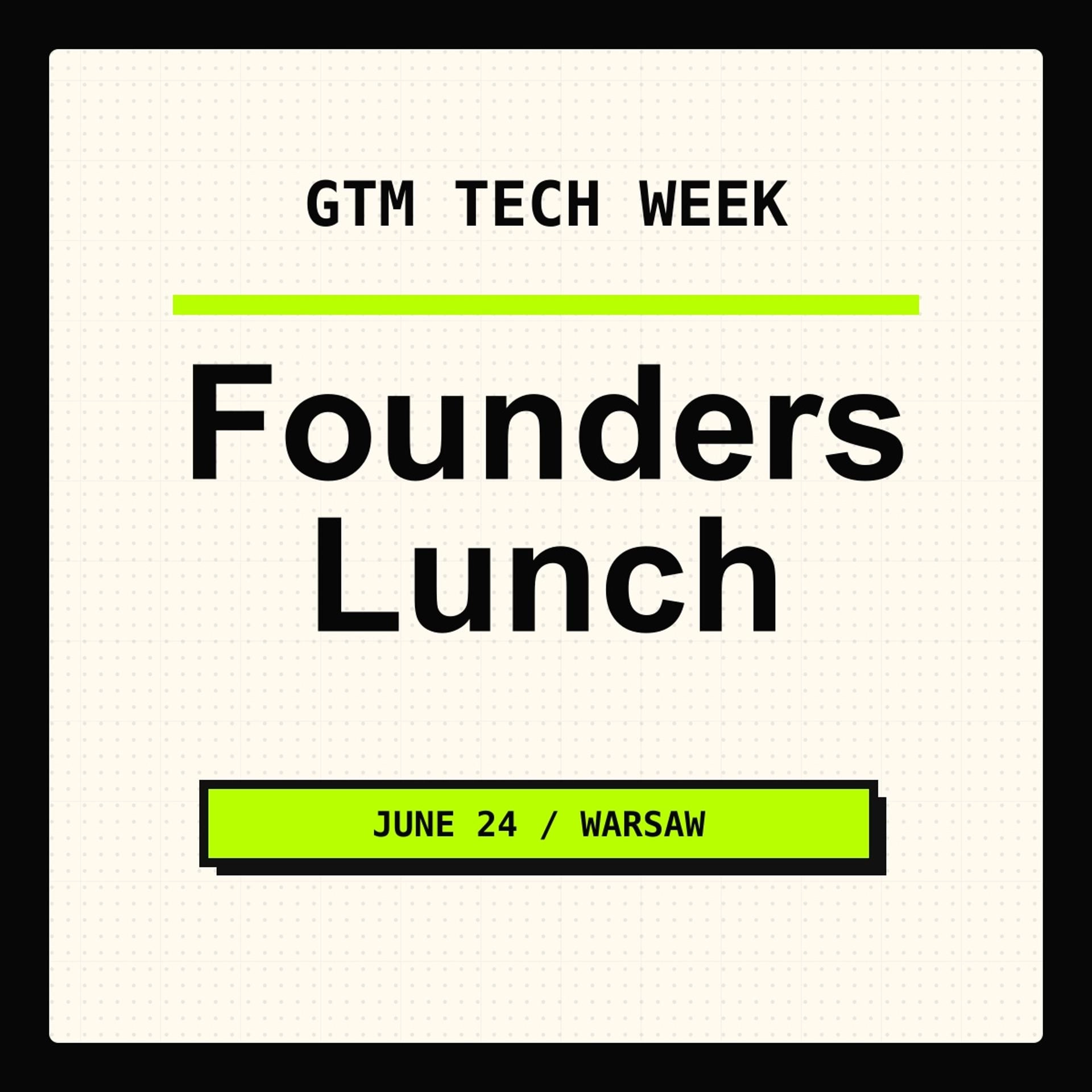 GTM Week: Exclusive Founders Lunch by Inovo
