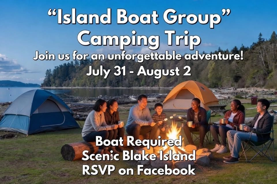 Blake Island group camp for boaters ONLY.
