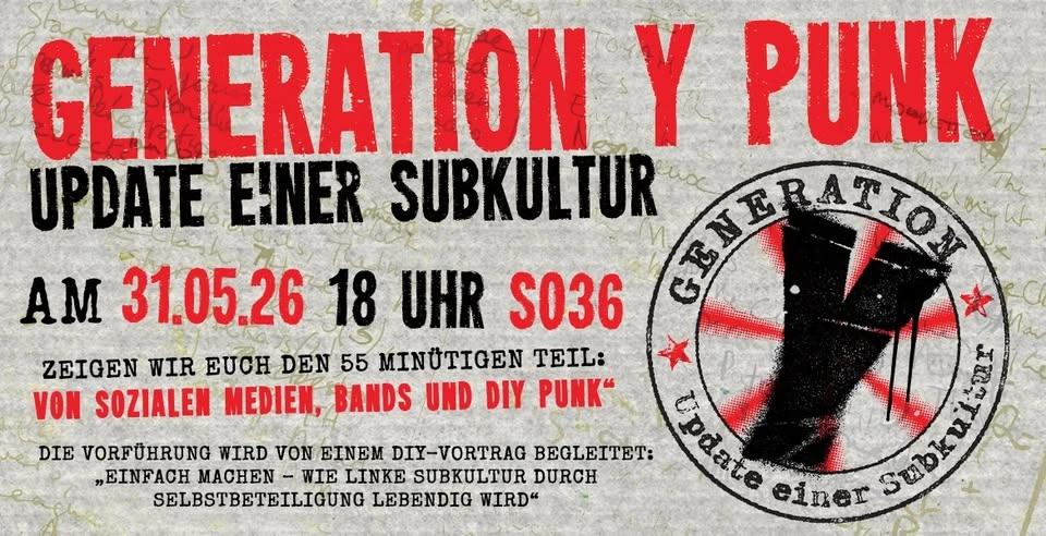 Generation Y Punk - Update einer Subkultur (Vorführung Doku & Vortrag)