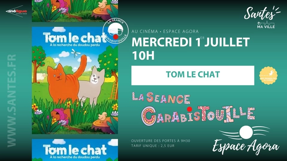 Cinéma • Séance Carabistouille • Tom le chat