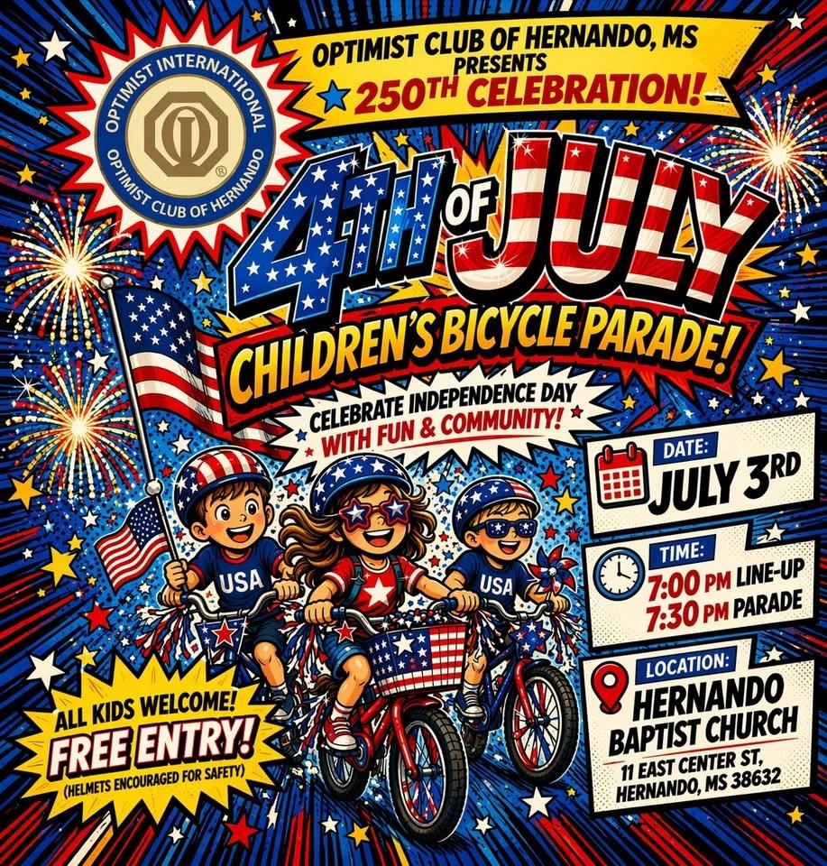 The Optimist Club of Hernando 4th of July Bike Parade