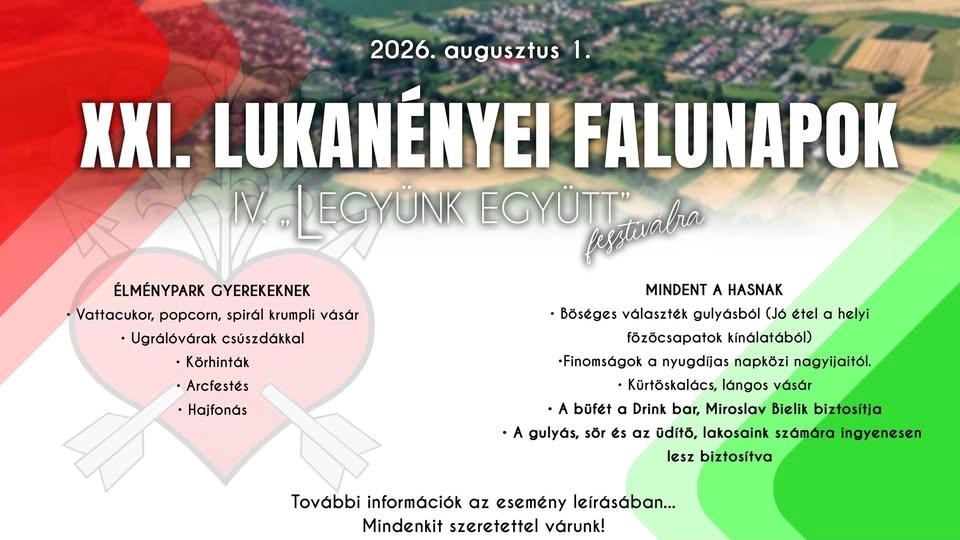 XXI. LUKANÉNYEI FALUNAPOK/ DEŇ OBCE • 2026 •