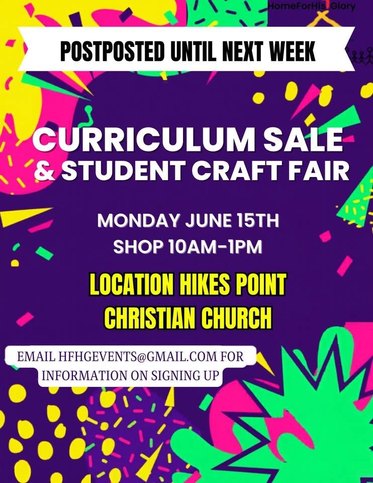HFHG Annual Book Sale and Student Craft Fair