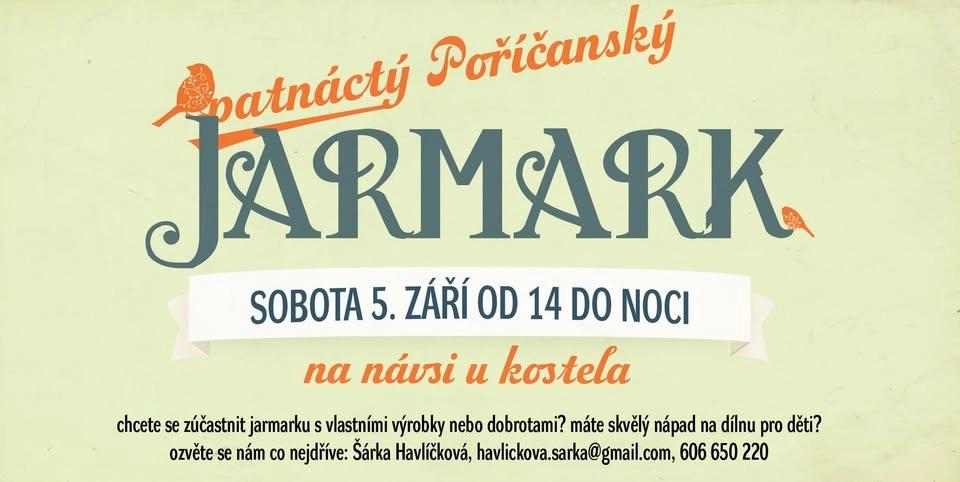 VÝZVA pro prodejce a tvůrce 15. POŘÍČANSKÝ JARMARK