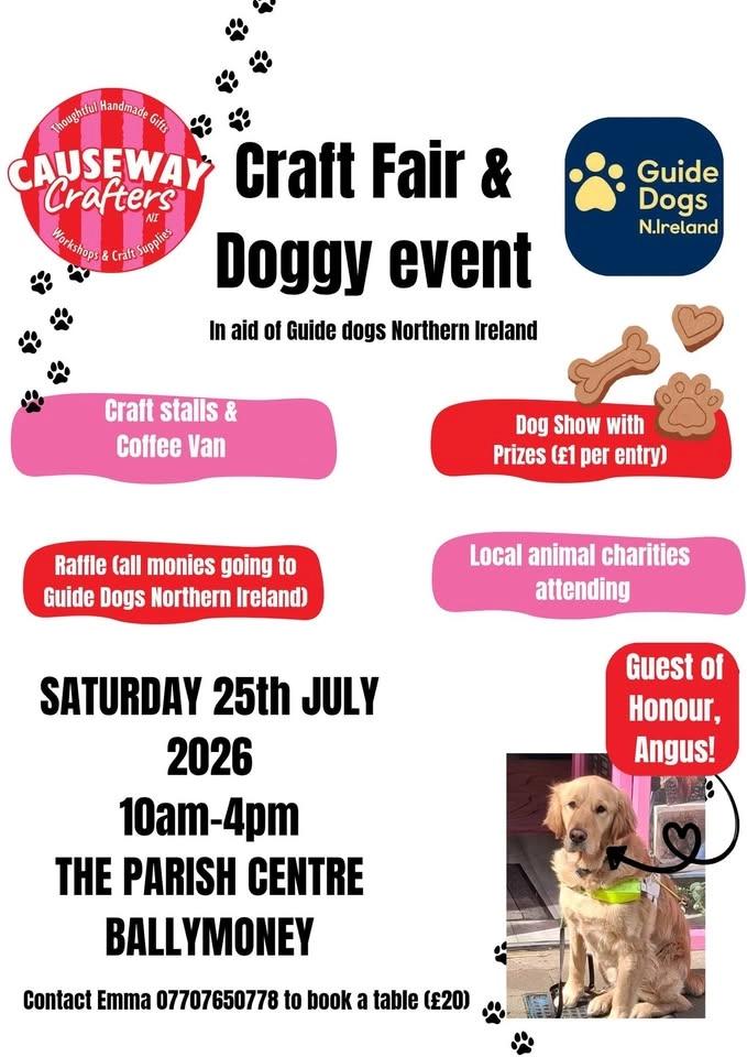 craft fair & Doggy event in aid of Guide Dogs NI
