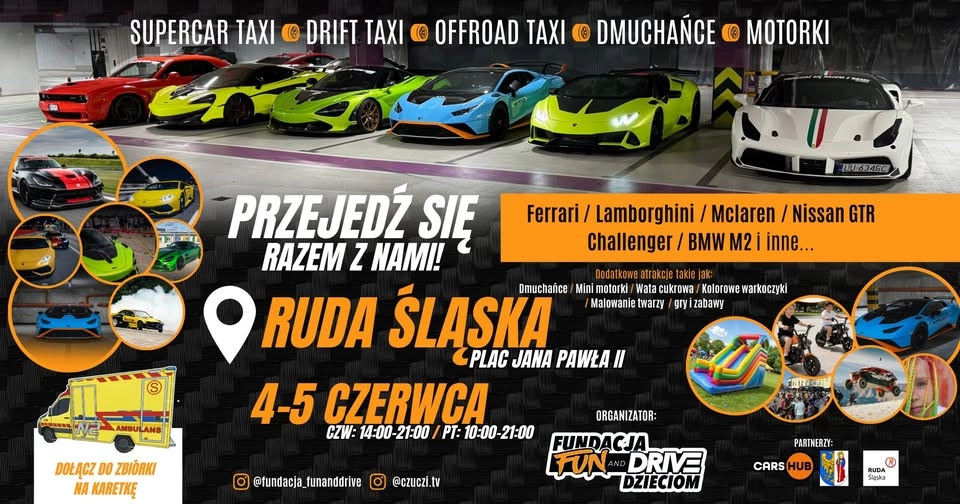 Przejedź się Ferrari, Lamborghini, McLaren, GTR, Challenger, BMW - RUDA ŚLĄSKA