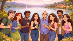 Chill Social Evening by the lake: Drinks, Conversations, and New Friendships 🌱