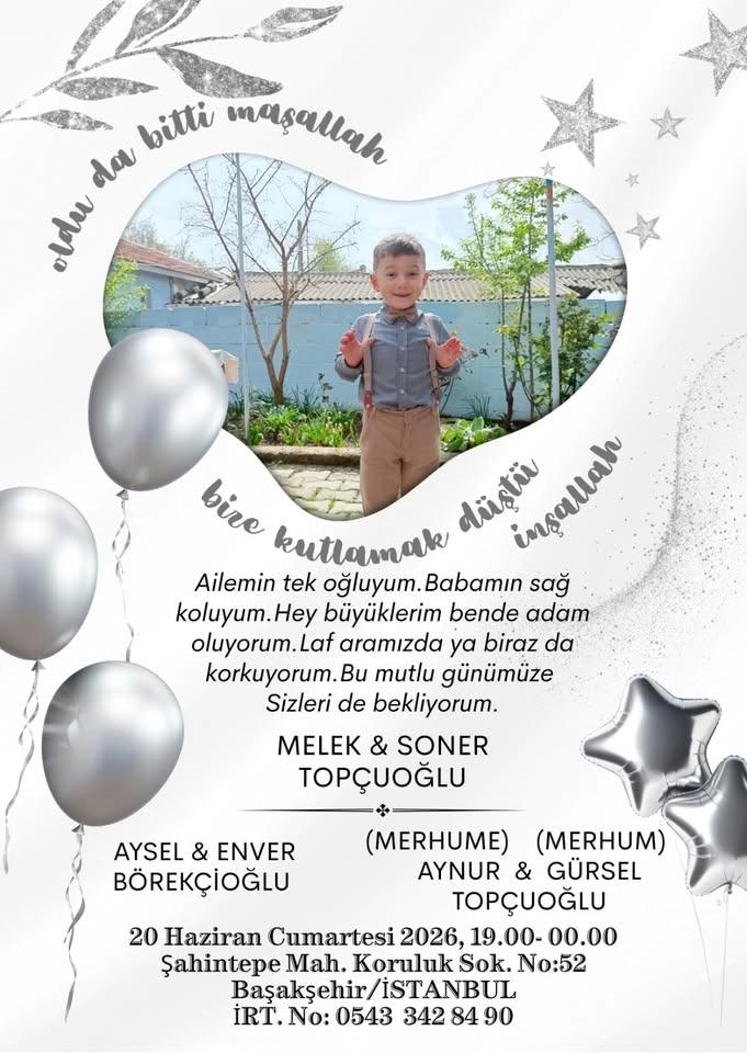 Melek&Soner TOPÇUOĞLU’NUN OĞLU EYMEN’İN SÜNNET DÜĞÜNÜ