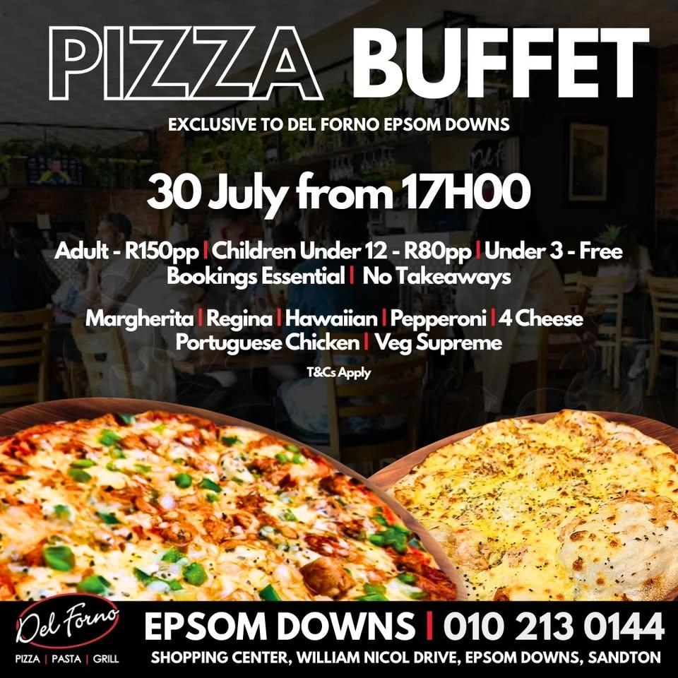 Pizza Buffet at Del Forno Epsom Downs