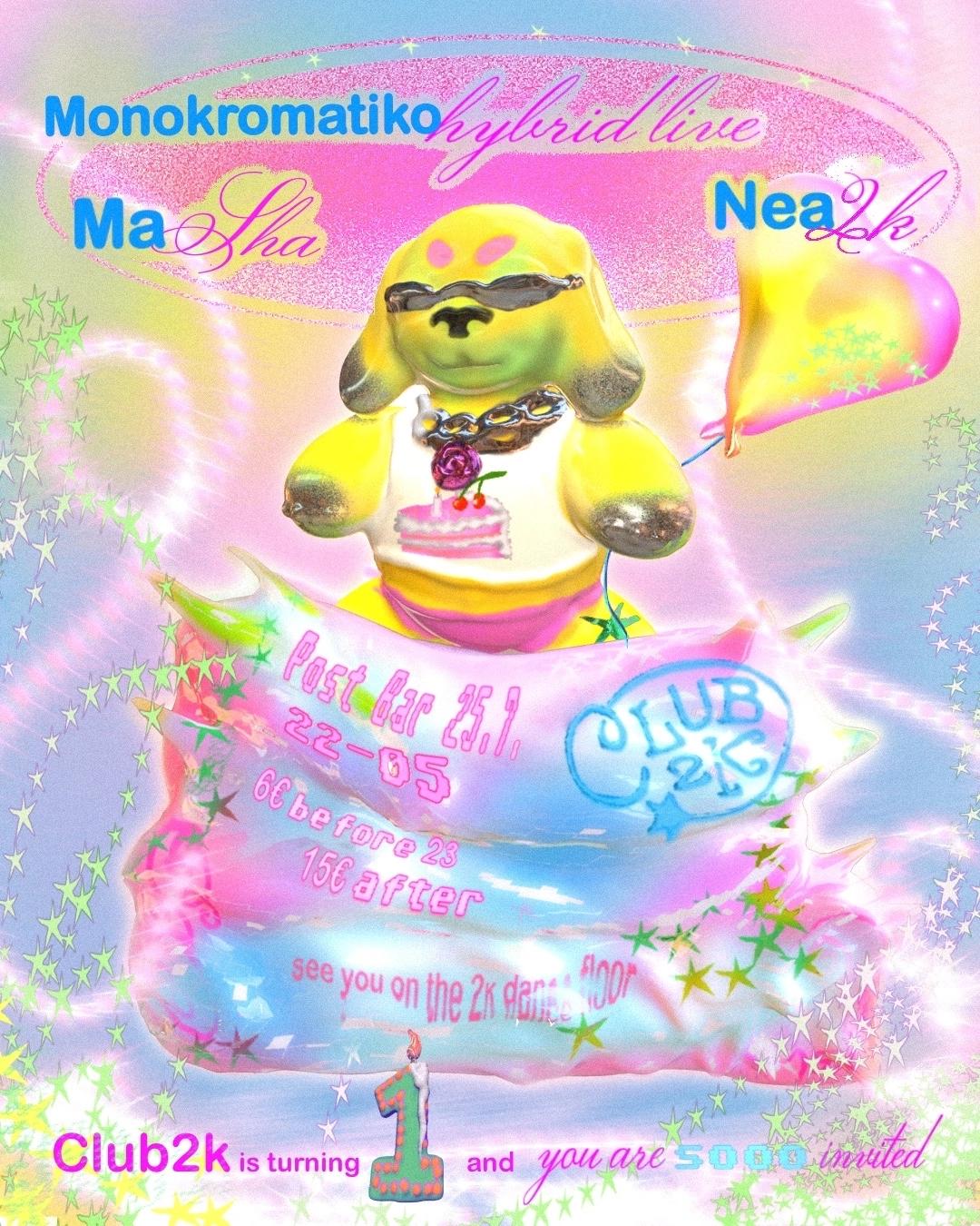 Club2k – Ma Sha (US), Nea2k, Monokromatiko (hybrid live)