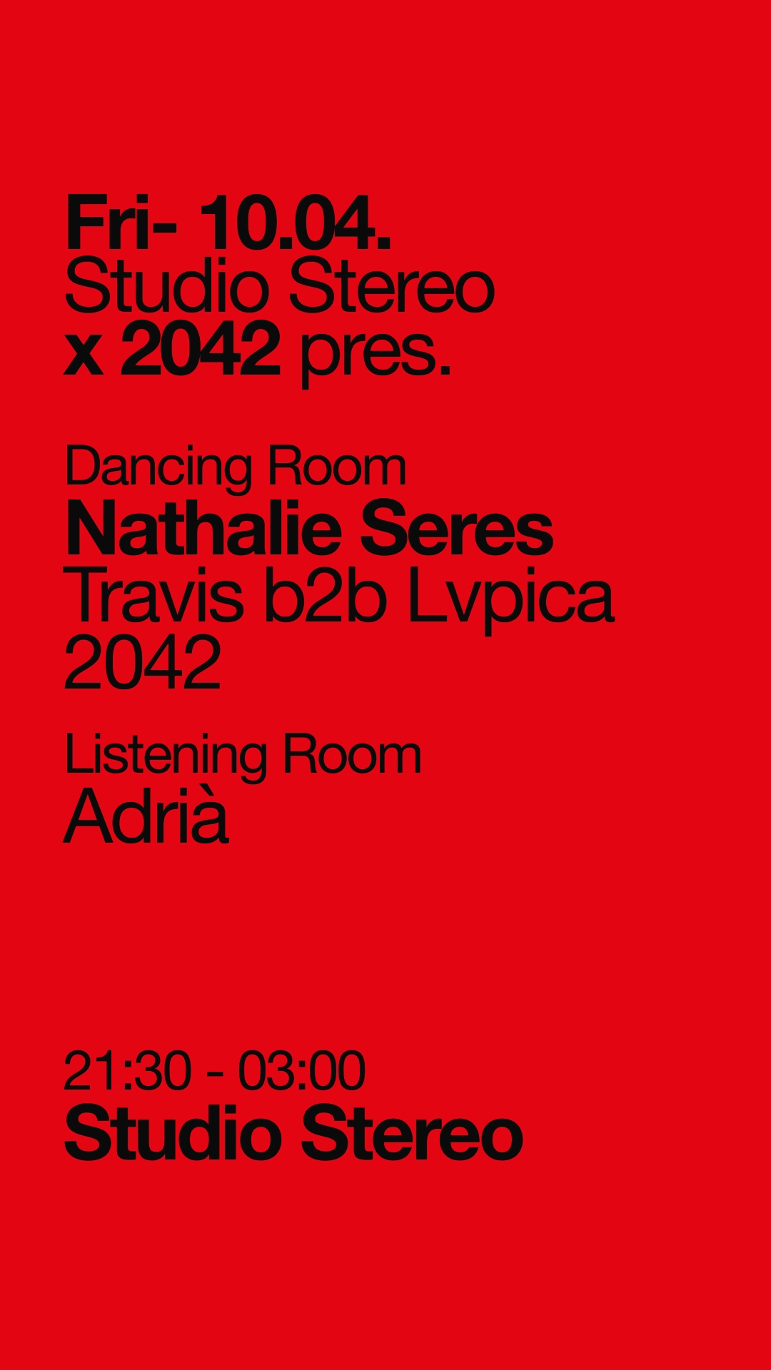 Studio Stereo x 2042 pres. Nathalie Seres