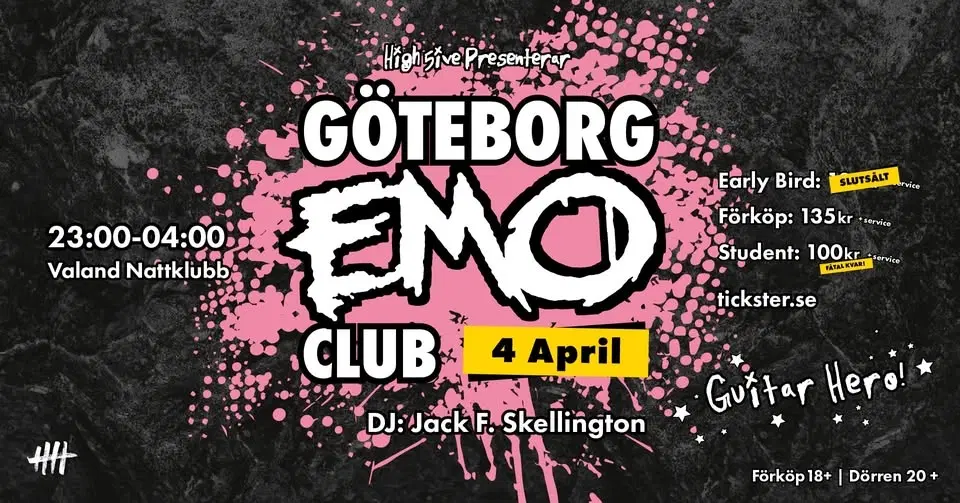 Göteborg EMO Club | Valand | 4 April