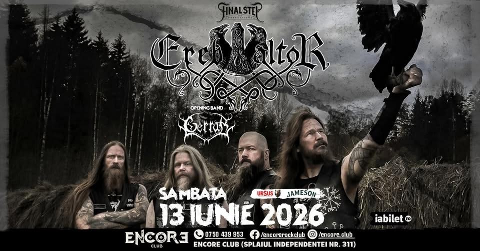Ereb Altor (SE) + Gerrar (RO) live in Encore Club | 13.06.2026 | 19:30