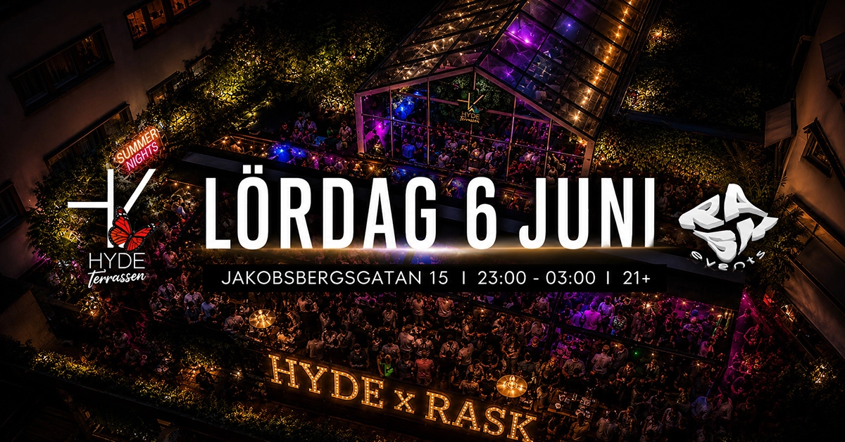 HYDE Stockholm — Lördag 6 Juni