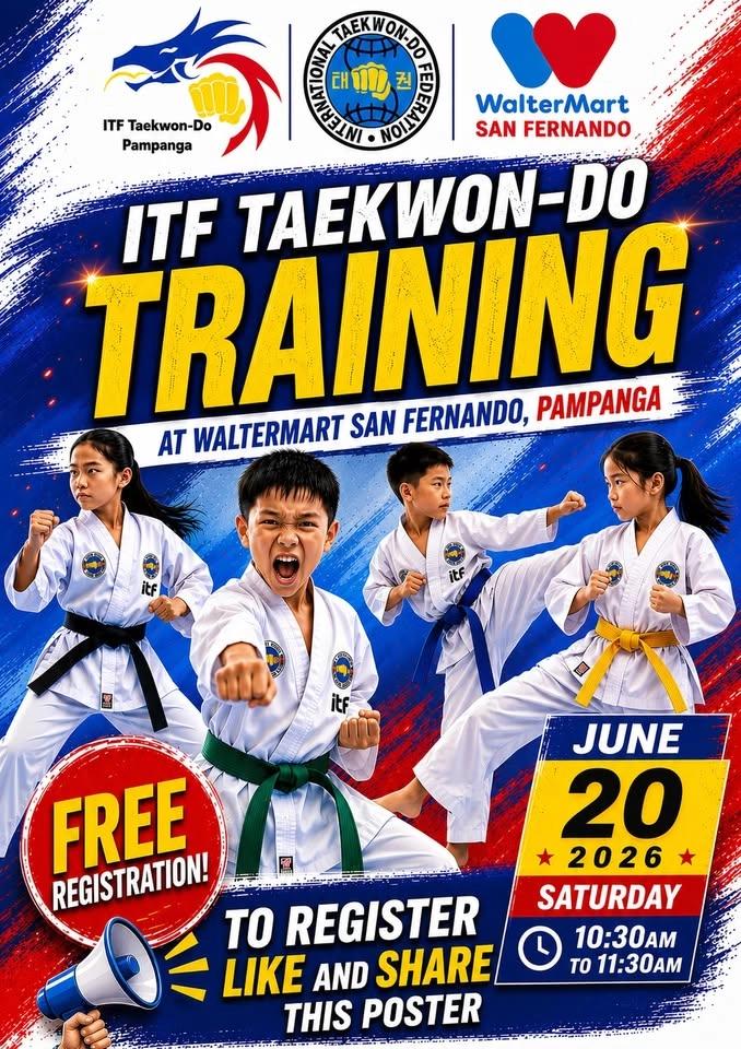ITF Taekwon-Do Pampanga Dragons - Free Training! Like and Share to Register and Join