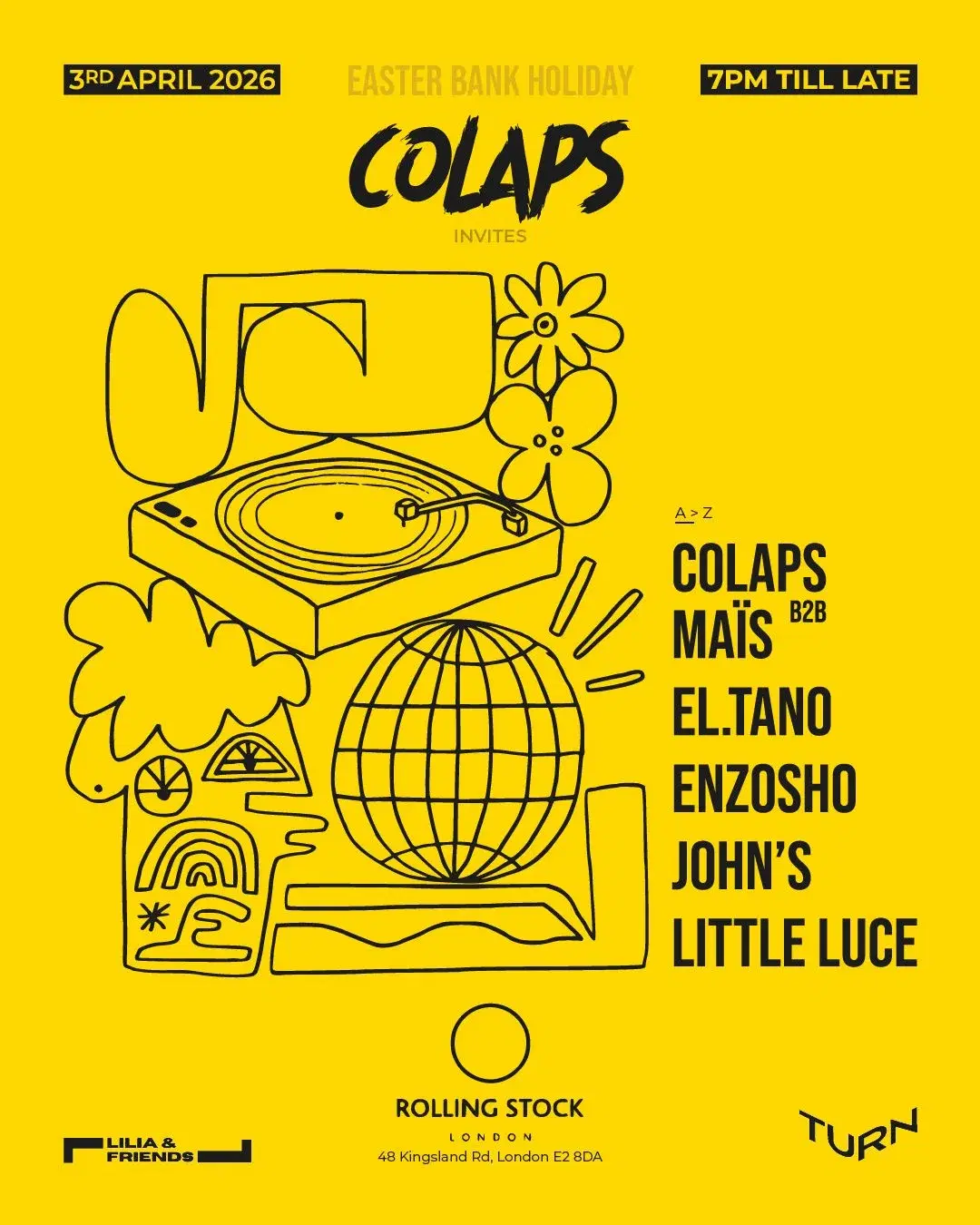 Colaps invites MAÏS, El.Tano, Enzoho, John's & Little Luce | Free Entry