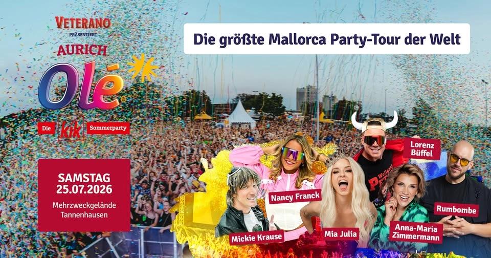 Aurich Olé - Die größte Mallorca Party-Tour der Welt!