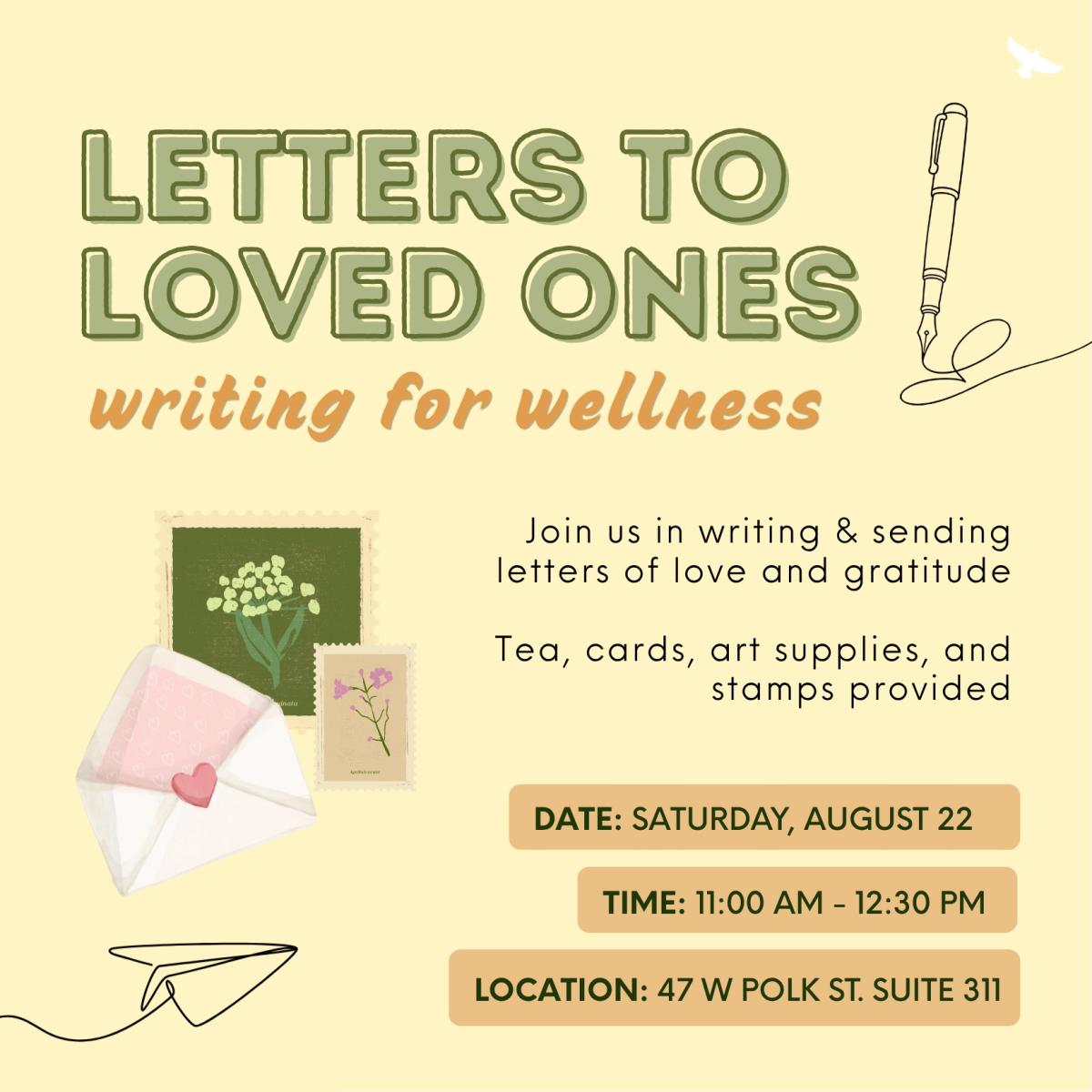 Writing for Wellness: Letters to Loved Ones