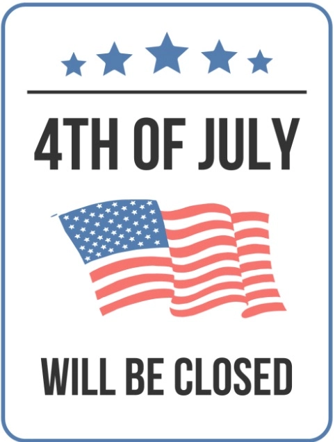 We will be closed on 4th of July- Stevie’s Famous will be open!