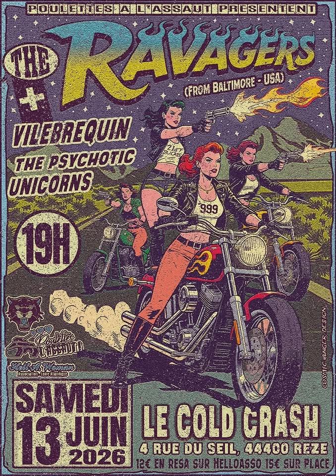 Poulettes Party #3 - Ravagers + Vilebrequin + The Psychotic Unicorn : Caritatif collecte de dons