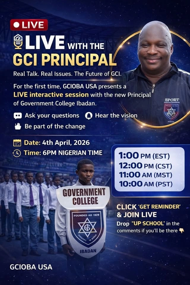 LIVE WITH THE NEW GCI PRINCIPAL
