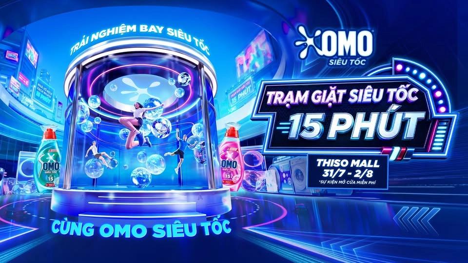 BẬT CHẾ ĐỘ GIẶT NHANH CÙNG TRẠM GIẶT OMO SIÊU TỐC 15 PHÚT