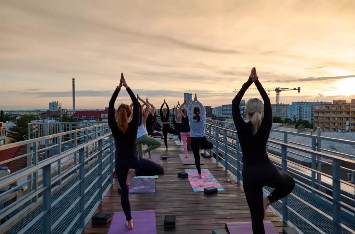 Pilates na střeše Telegraph