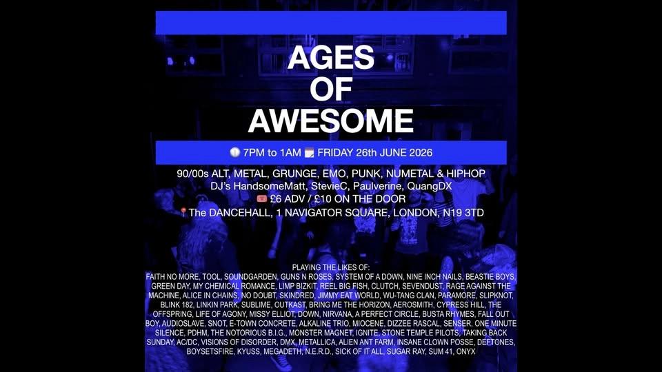 Ages of Awesome⁷ Friday 26th June 2026