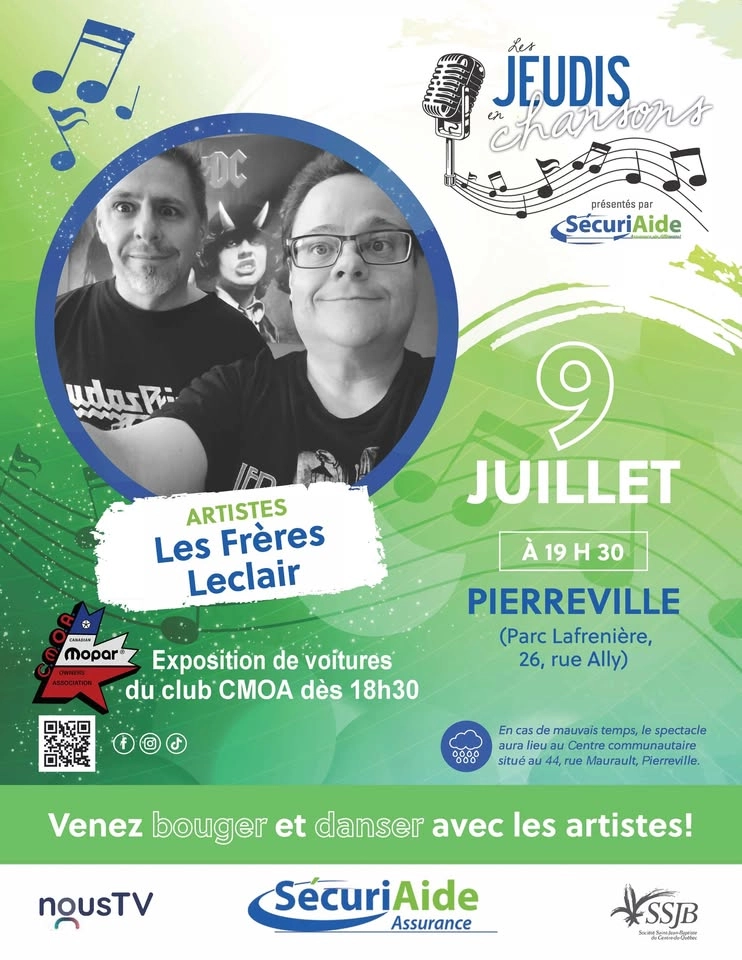 Les Jeudis en chansons - Les Frères Leclair à Pierreville