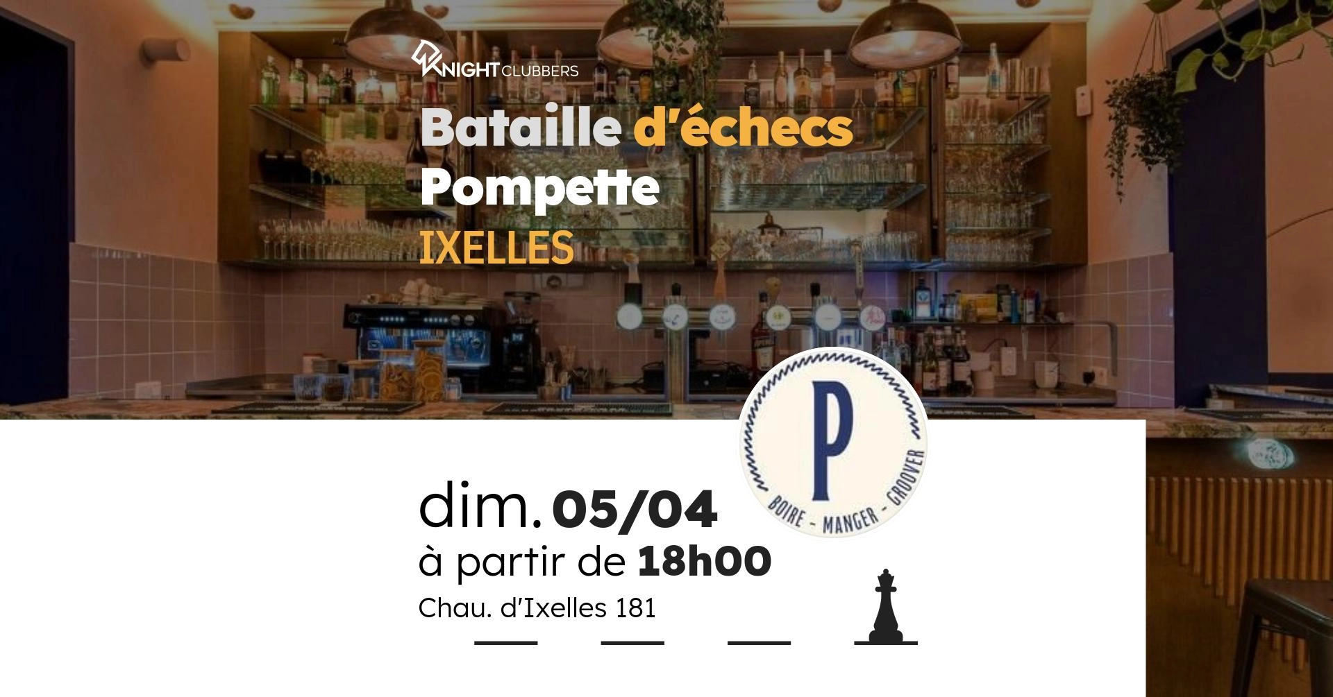 Rencontre d'échecs - Ixelles - Pompette